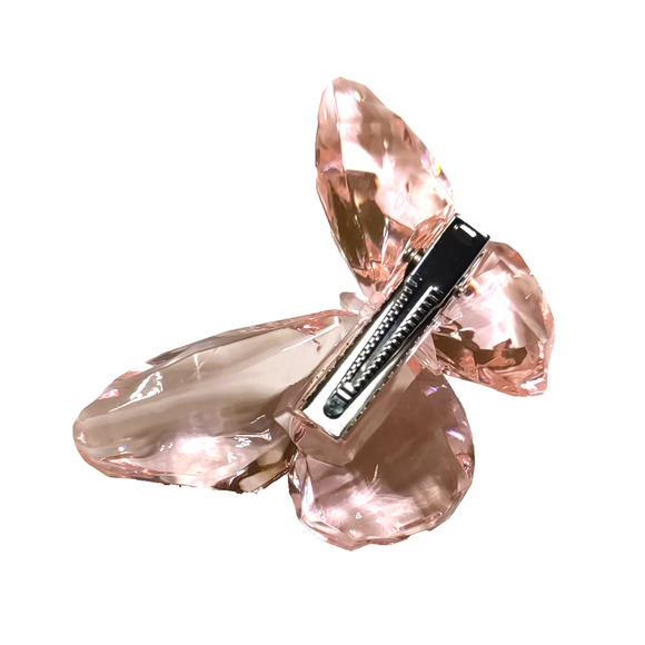 Hair Barrette Pink Plastic Butterfly Spring Easter Church - Picture 5 of 5